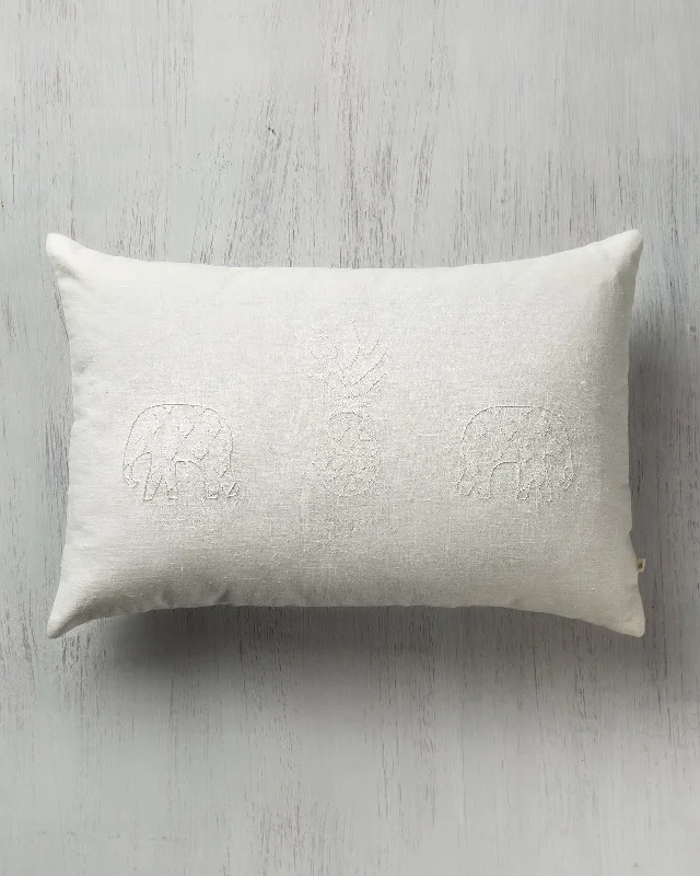 Pillow for back relaxation-Pineapple Pillow Cover - Ivory