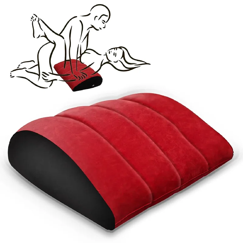 Pillow for home beds-Sex Pillow Adult Sex Toys For Couple Mount Sex Furniture For Women And Men G Spot Sex Position Ramp Cushion Inflatable Firm Support Pillow Couple Play, Burgundy