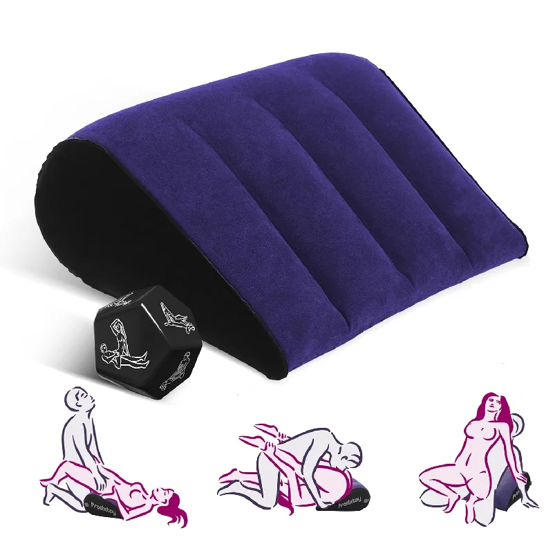 Pillow for single mattresses-Sex Position Pillow For Adults Sex Inflatable Pillow And Dice Sex Games For Adult Couples Sex Position Dice Position Support Pillow Sex Toy