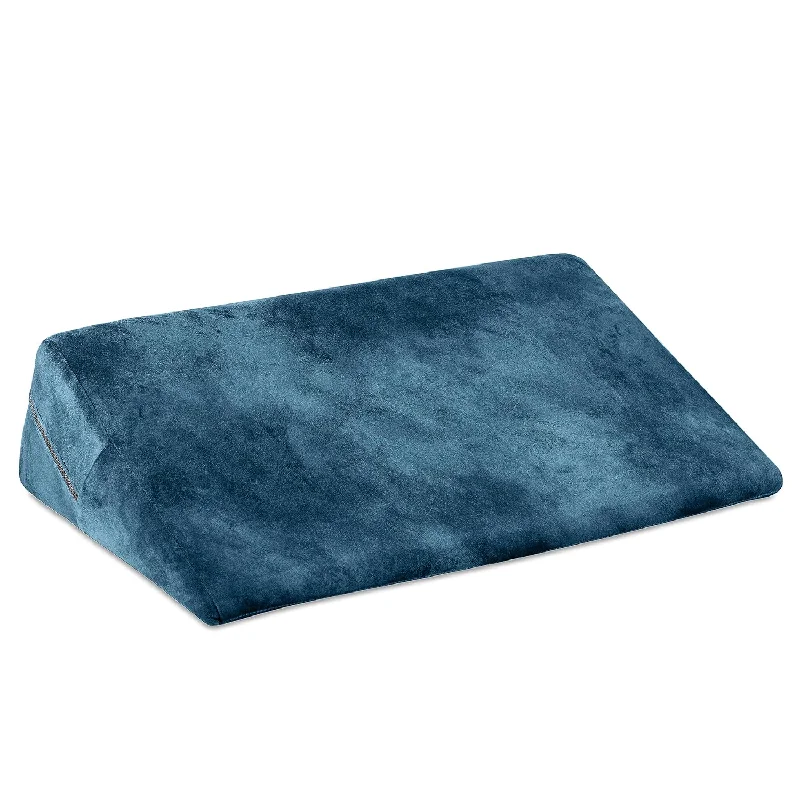 Pillow with light texture-Wedge Intimate Sex Positioning Pillow, Ibiza Collection, Ocean Blue