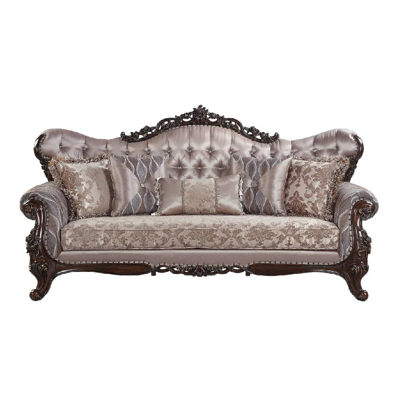 Pillow with natural texture-92" Champagne Imitation Silk Damask Sofa And Toss Pillows