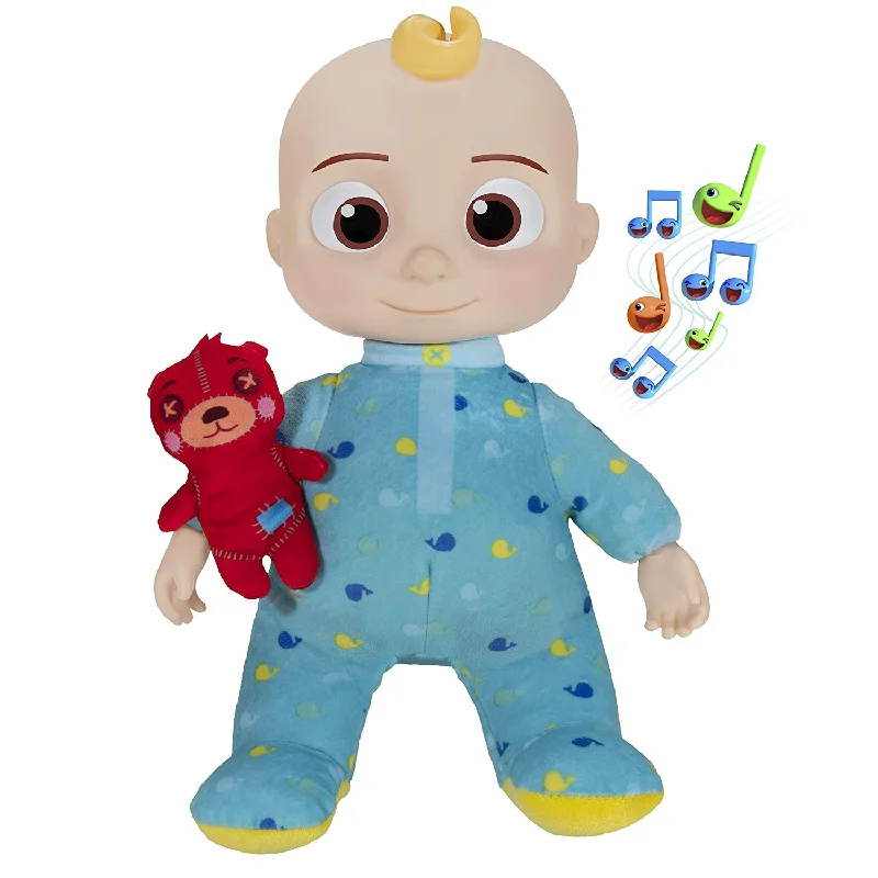 Pillow for neck sleep-Cocomelon Official Musical Bedtime Jj Doll, Soft Plush Body – Press Tummy And Jj Sings Clips From ‘Yes, Yes, Bedtime Song,’ – Includes Feature Plush And Small Pillow Plush Teddy Bear – Toys For Babies