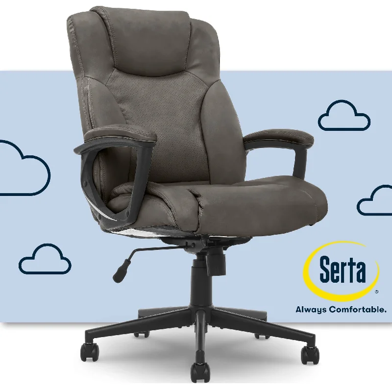 Pillow for cervical support-Serta Connor Executive Office Chair - Ergonomic Computer Chair with Layered Body Pillows and Contoured Lumbar