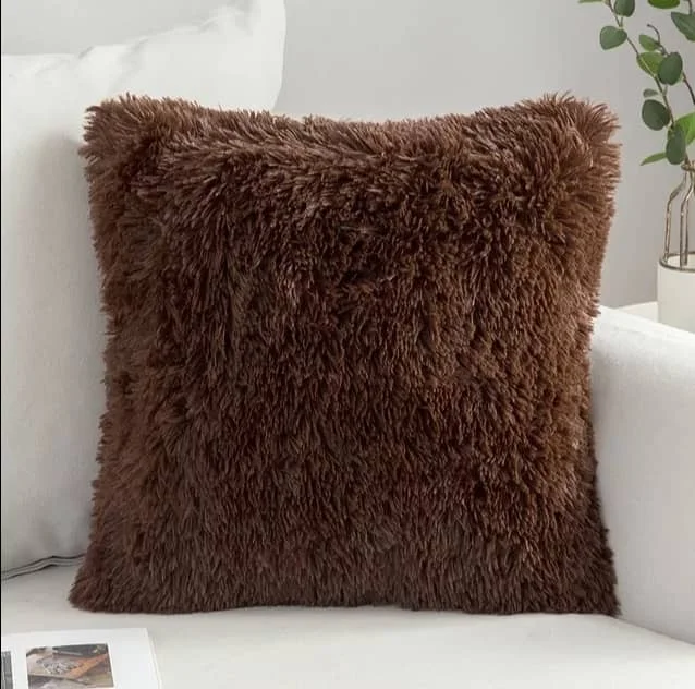 Pillow with natural bamboo-Unique Fur Throw Pillow 20 x 20