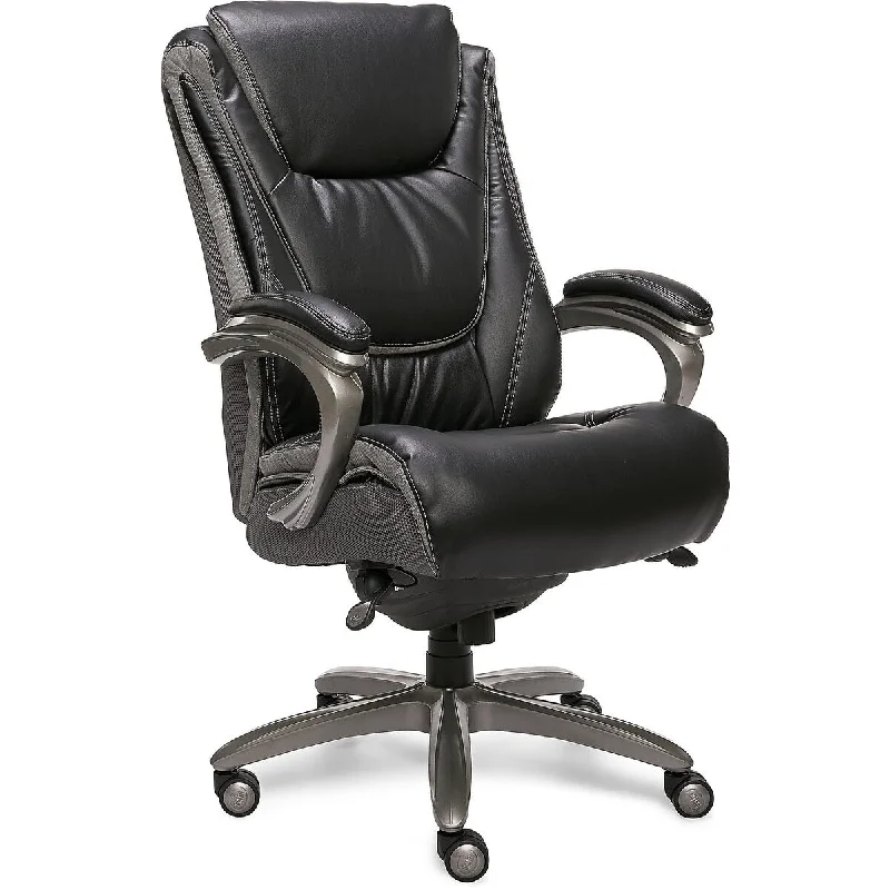 Pillow with extra plush-Big and Tall Smart Executive Office ComfortCoils, Ergonomic Computer Chair with Layered Body Pillows, Big & Tall