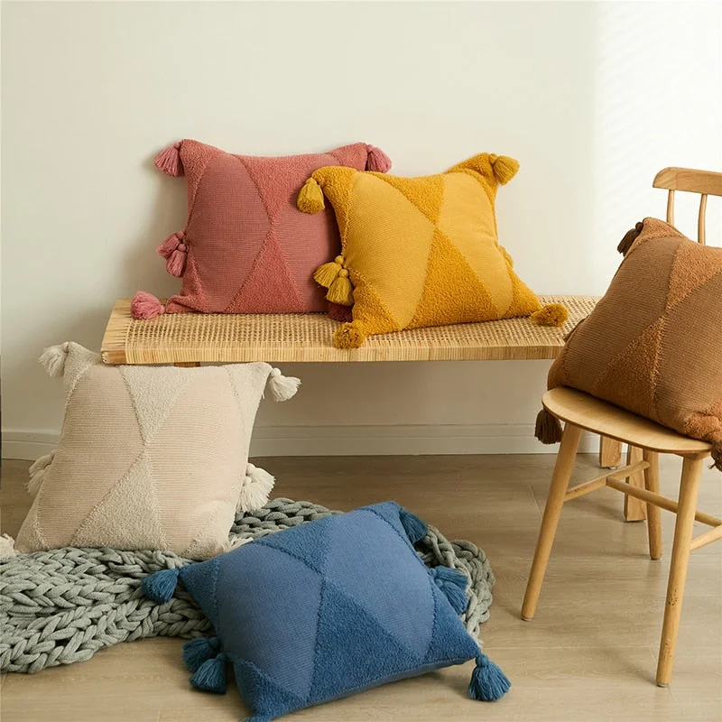 Pillow with natural cover-Colorful Cushion Pillow Cover