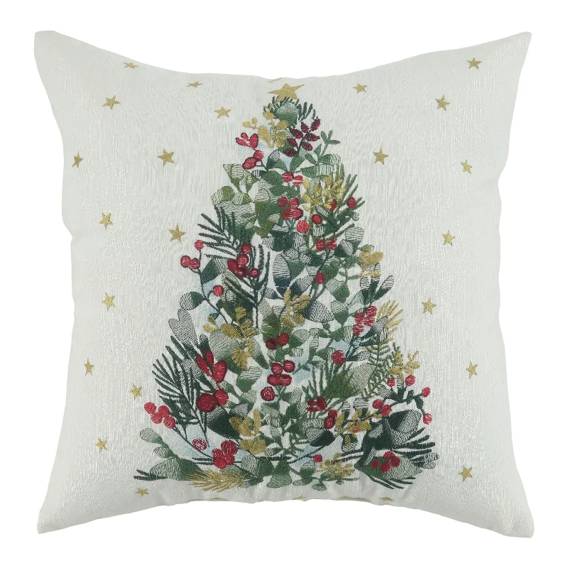 Pillow for lumbar relief-Christmas Tree 18x18 Decorative Throw Pillow