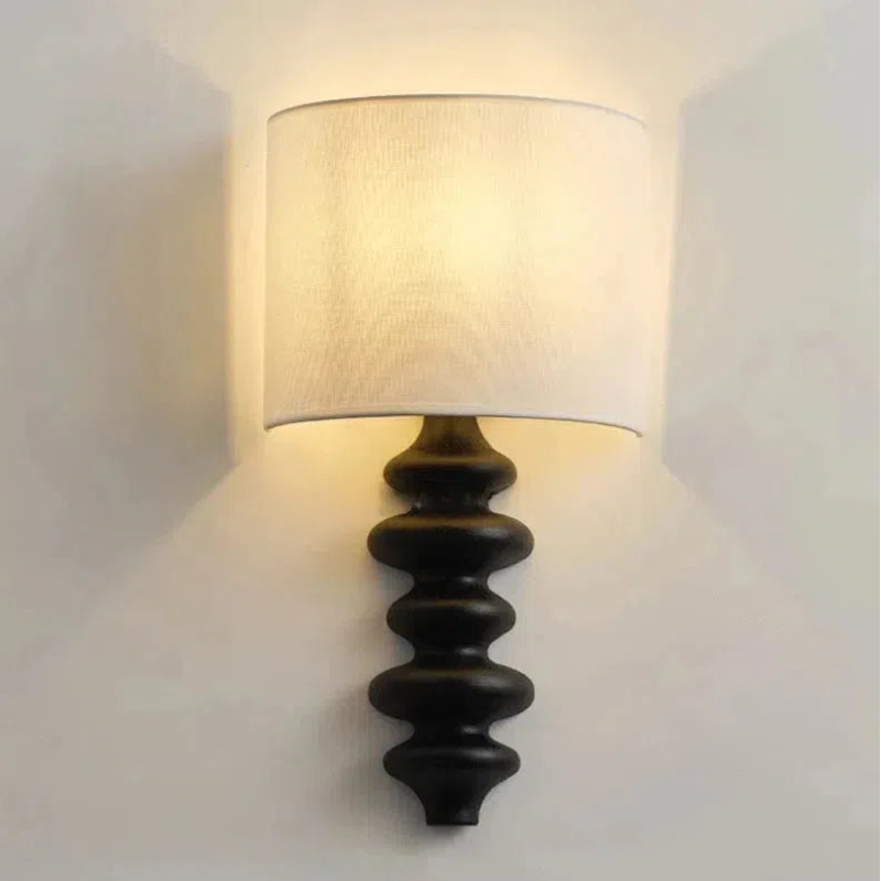 Wood Spiral Wall Lamp