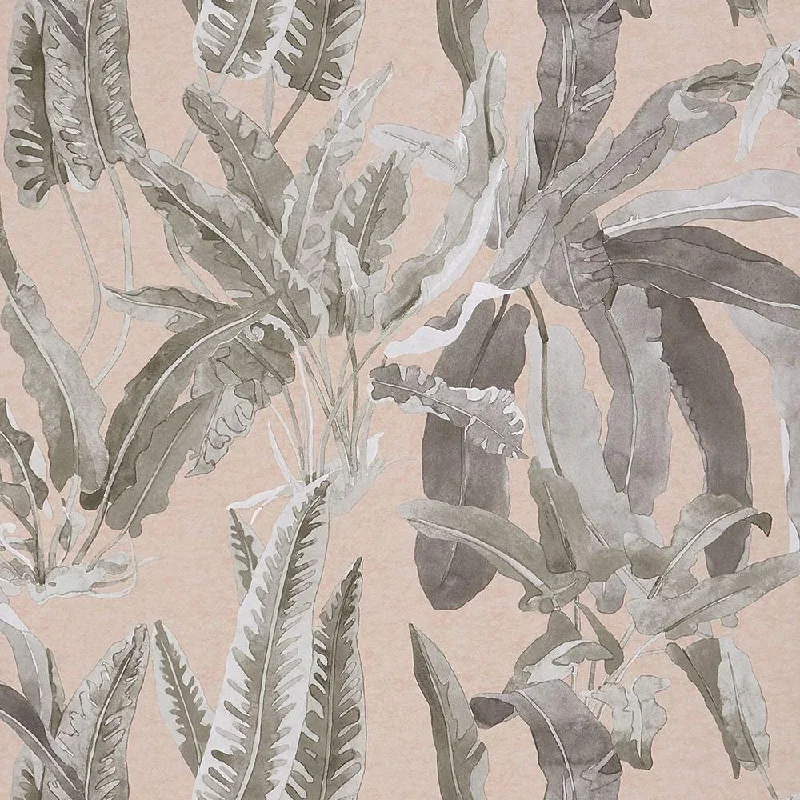 Wallpaper latest drops-Textured wallpaper for living spaces-Benmore Wallpaper in Blush and Grey from the Ashdown Collection