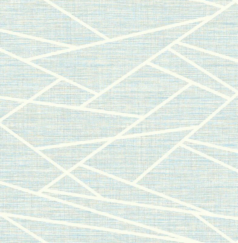 Wallpaper gleam walls-Wallpaper with bold shine-Cecita Puzzle Wallpaper in Blue from the Lugano Collection