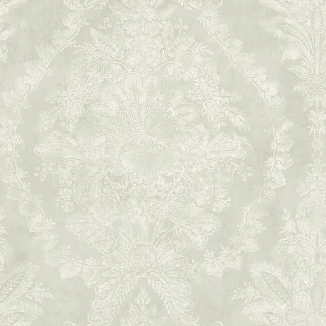 Wallpaper bulk rolls-How to pick wallpaper for walls-Charleston Damask Wallpaper in Cream from the 24 Karat Collection