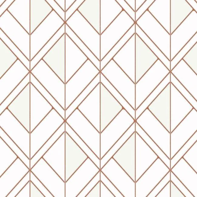 Wallpaper adhesive free-How to remove wallpaper residue-Diamond Shadow Wallpaper in Terracotta from the Geometric Resource Collection