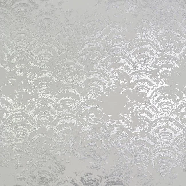 Wallpaper offset match-Cheap wallpaper with durability-Eclipse Wallpaper in White and Silver from the Modern Metals Collection