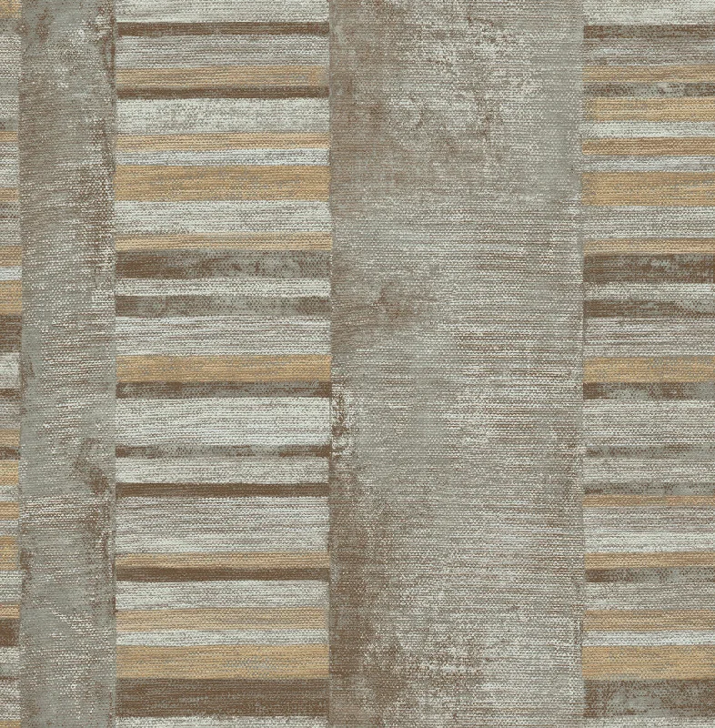 Wallpaper cool flair-How to pick wallpaper for style-Judson Wallpaper in Brown and Tan from the Metalworks Collection