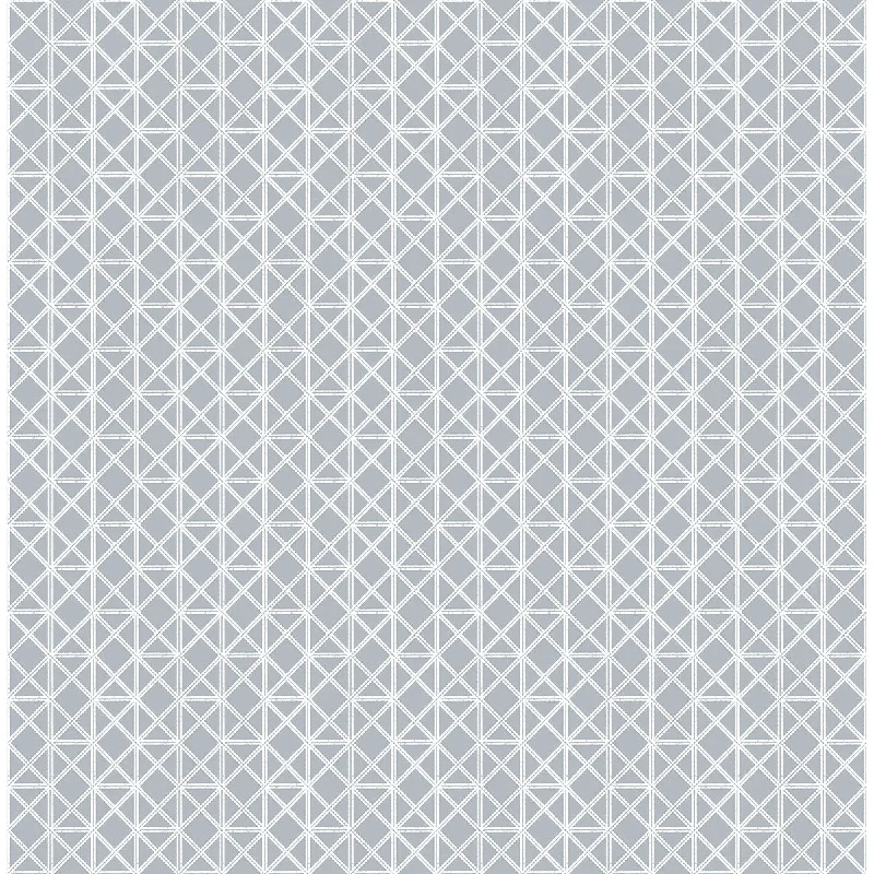 Wallpaper child’s haven-Removable wallpaper for offices-Lisbeth Geometric Lattice Wallpaper in Grey from the Pacifica Collection