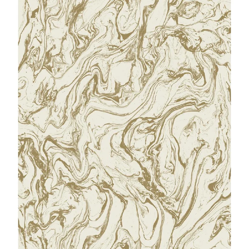 Wallpaper study flair-Top wallpaper for sleek style-Marble Peel & Stick Wallpaper in Gold