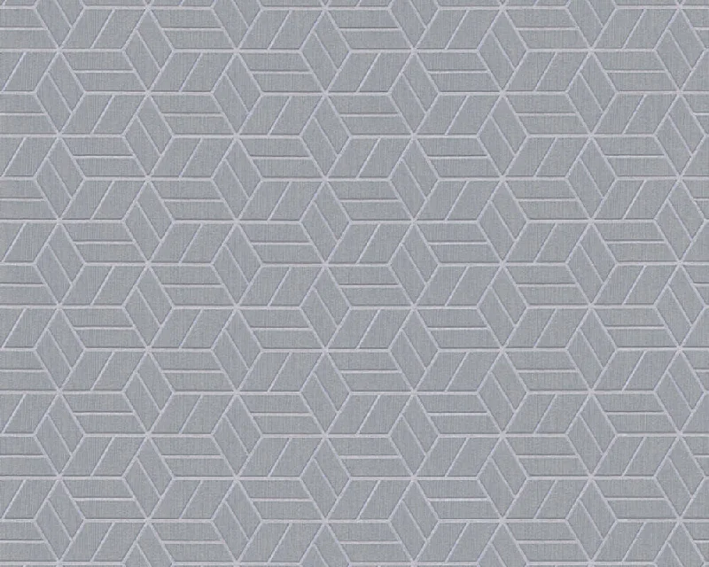 Wallpaper swift apply-Affordable wallpaper with floral-Melina Geo Wallpaper in Grey and Metallic by BD Wall