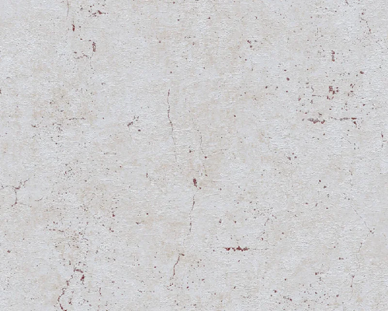 Wallpaper untamed look-Best wallpaper for beige hues-Metta Faux Concrete Wallpaper in Grey and Red by BD Wall