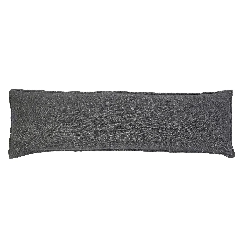 Pillow with cozy texture-Montauk Body Pillow by Pom Pom at Home, Charcoal