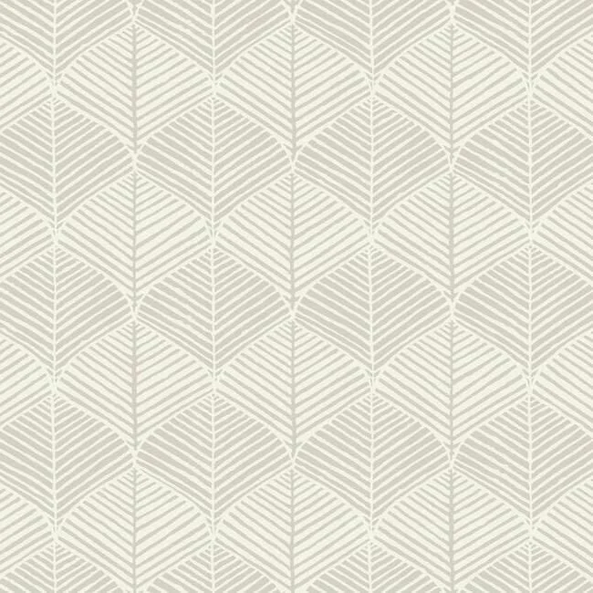 Wallpaper door accent-Wallpaper with subtle accents-Palm Thatch Wallpaper in Grey from the Silhouettes Collection