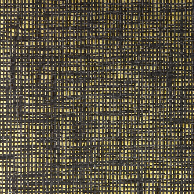 Wallpaper wool warmth-Top wallpaper for modern style-Paper Weave Black/Grey/Gold Wallpaper from the Essential Roots Collection by Burke Decor