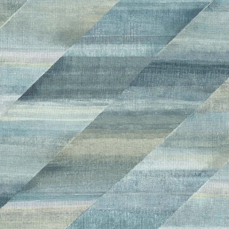 Wallpaper classy touch-Top wallpaper for rustic vibes-Rainbow Diagonals Wallpaper in Steel Blue and Stone from the Boho Rhapsody Collection by Seabrook Wallcoverings