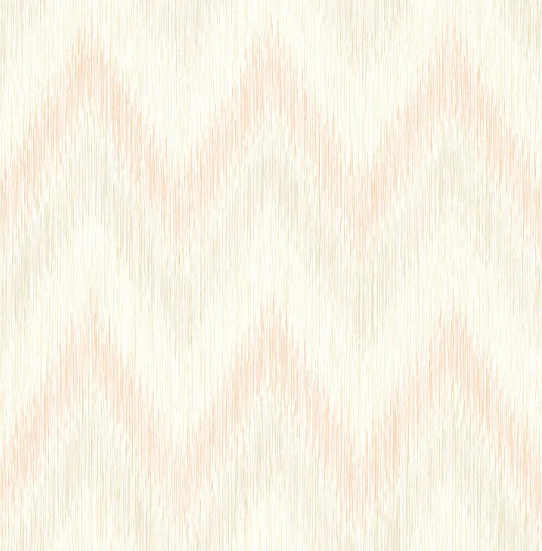 Wallpaper garden vibe-Top wallpaper for sleek designs-Regent Flamestitch Stringcloth Wallpaper in Soft Melon and Arrowroot from the Luxe Retreat Collection