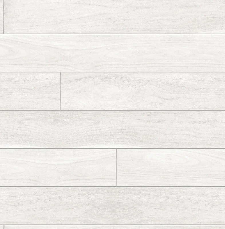 Wallpaper kitchen backsplash-Best wallpaper with modern prints-Teak Planks Peel-and-Stick Wallpaper in Off-White