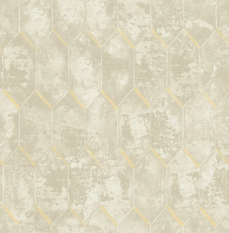 Wallpaper breeze chic-Best wallpaper with vibrant tones-Whitney Wallpaper in Neutrals from the Metalworks Collection