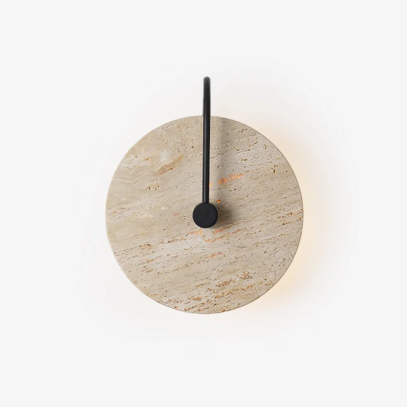 Round Travertine Wall Lamp