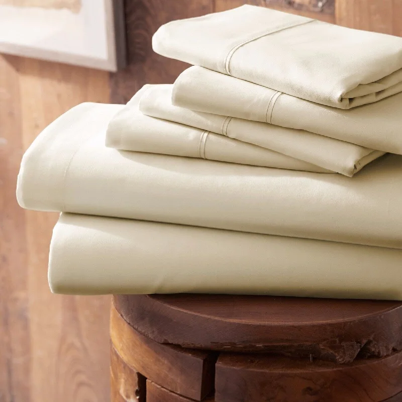 How to fold fitted sheets-6 Pcs Super Soft Luxury Bed Sheet Set in King Size