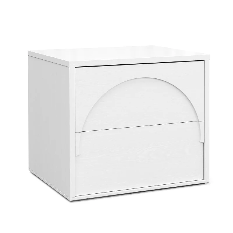 Affordable throw blanket ideas-Roman 2 Drawer Arch Bedside Table