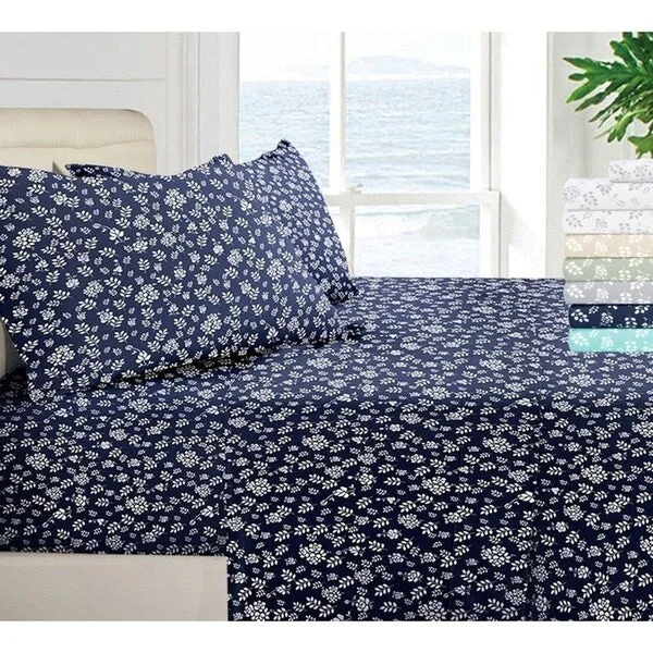 Best hybrid bed frames-King Bed Sheet Set/ Floral Sheets By Lux Decor Collection (Set Of 4)