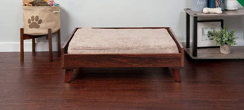 Bamboo bedding reviews-Pet Bed Frame for Small, Medium, and Large Dogs and Cats - Elevated Mid-Century Modern Style Platform Dog Bed