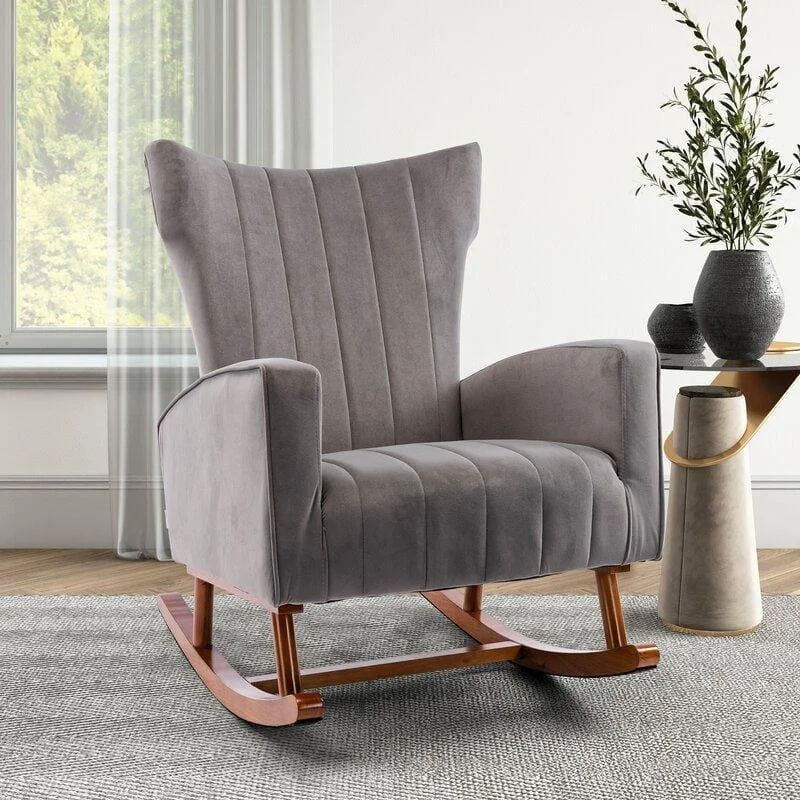 How to arrange a small bedroom-Velvet  Rocking Chair for living Room ,Bed Room