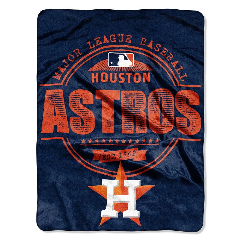 Soft cotton throw blanket -Astros Structure Micro Throw Blanket