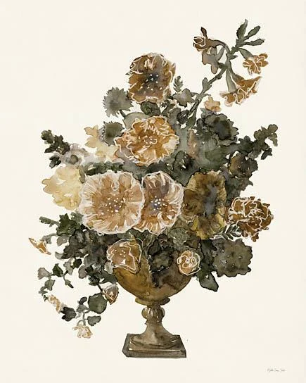 Wall Decor for clutter-free areas-Bouquet In Urn 1 By Stellar Design Studio (Small) - Light Brown