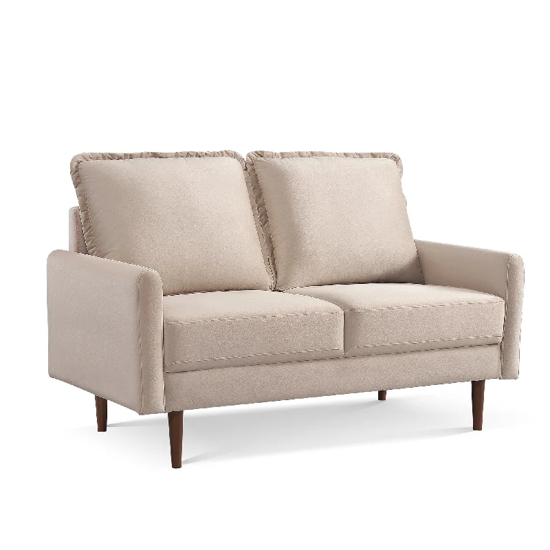 Sofa with wedding gift-Brown Velvet Loveseat - Dark / Beige