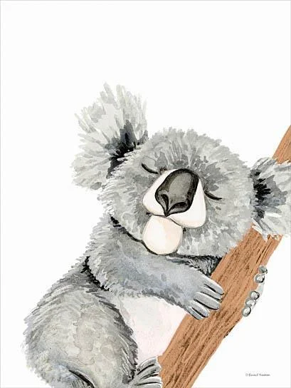 Wall Decor with classic charm-Cuddles The Koala By Rachel Nieman - Dark Gray