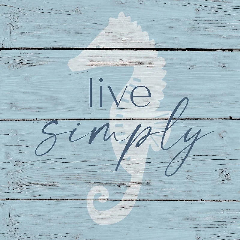 Wall Decor with ambient charm-Live Simply By Susan Jill (Framed) - Light Blue