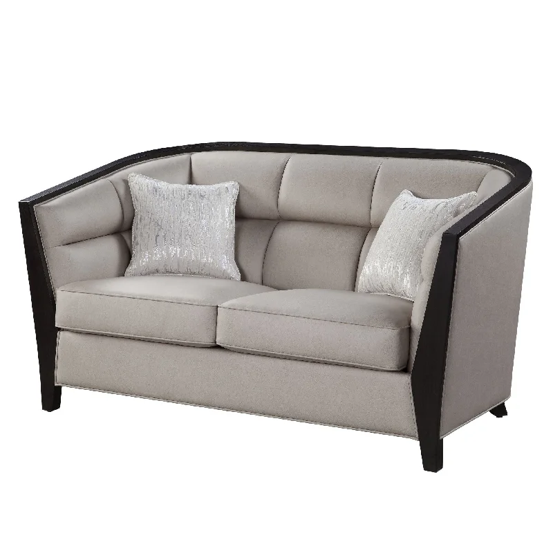 Sofa with summer use-Loveseat - Beige / Black