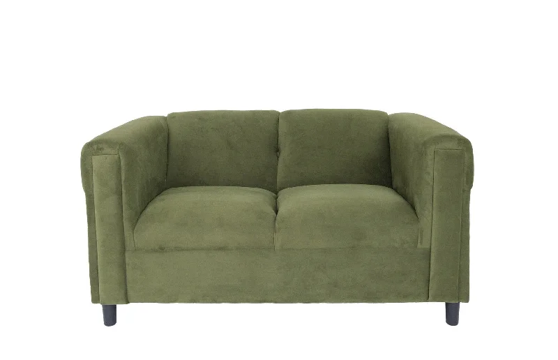 Sofa with delivery included-Microsuede Loveseat - Green / Black