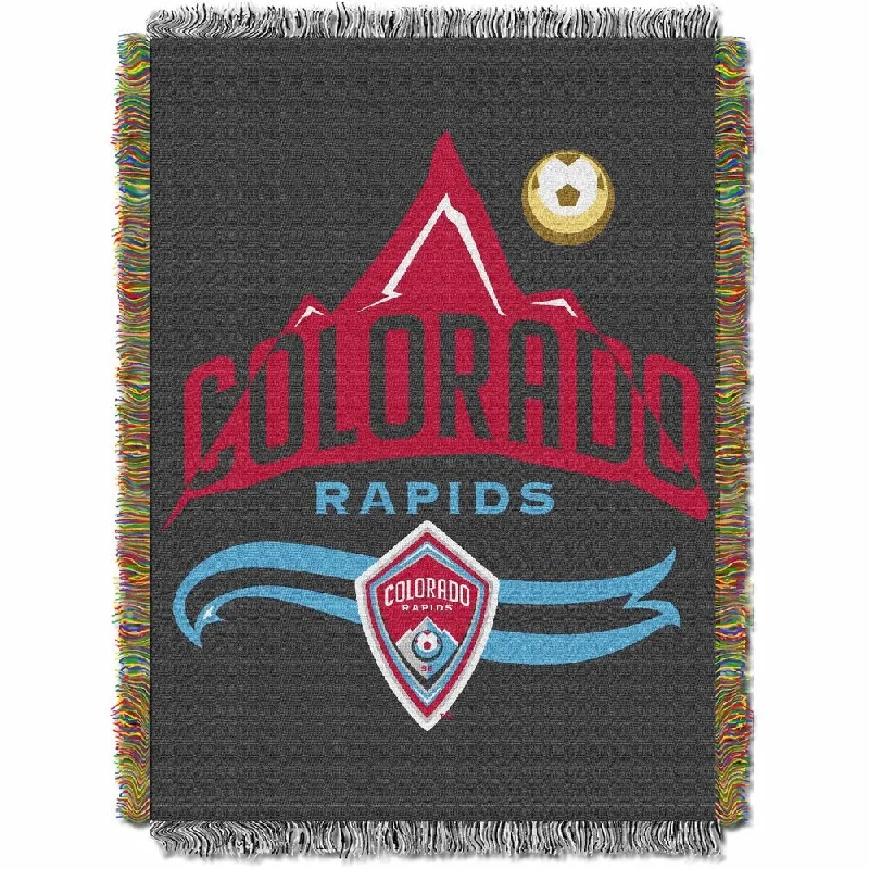 Decorative textured knit fleece throw blanket -MLS 051 Colorado Rapids Handmade Throw