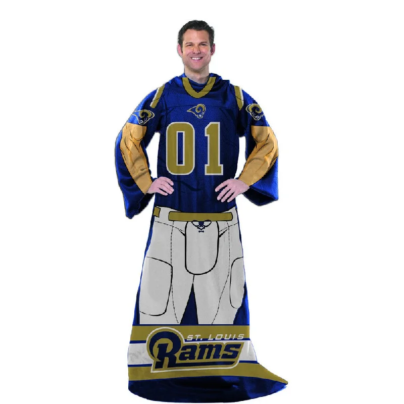 Faux sheepskin throw blanket -NFL 024 Rams Uniform Comfy Throw