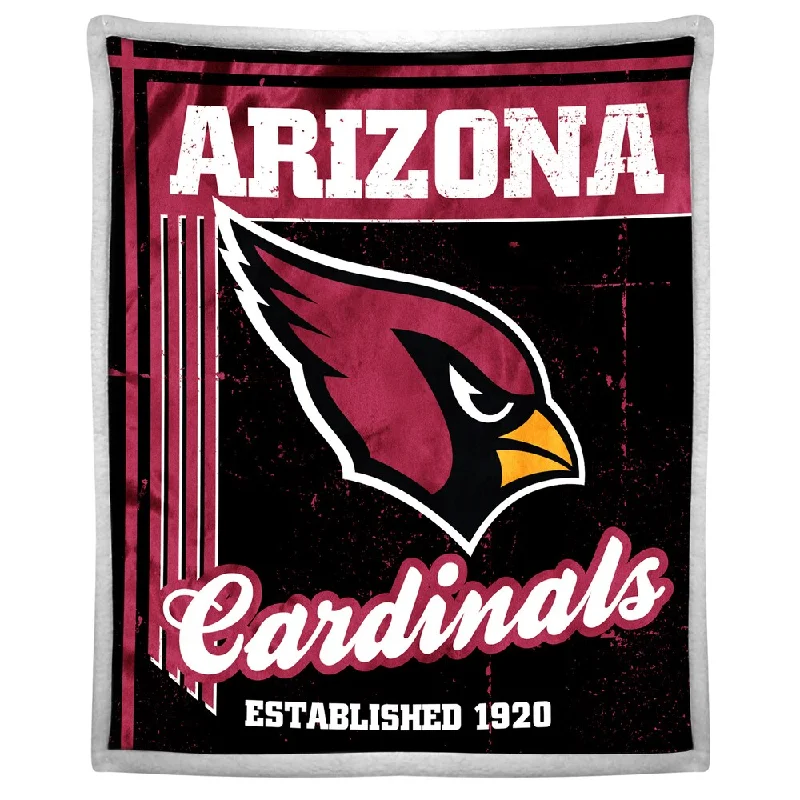 Ultra-light eco-friendly wool throw blanket -NFL 192 Cardinals Mink Sherpa Throw