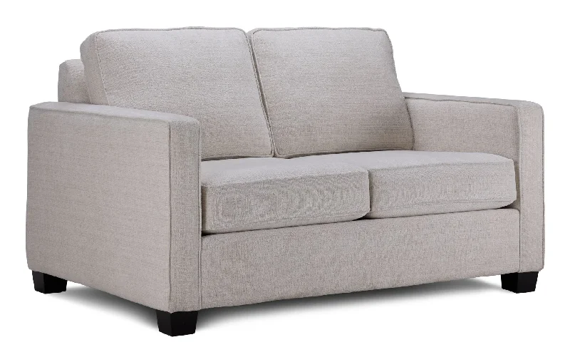 Sofa with foam pillows-Safia Loveseat - Bone