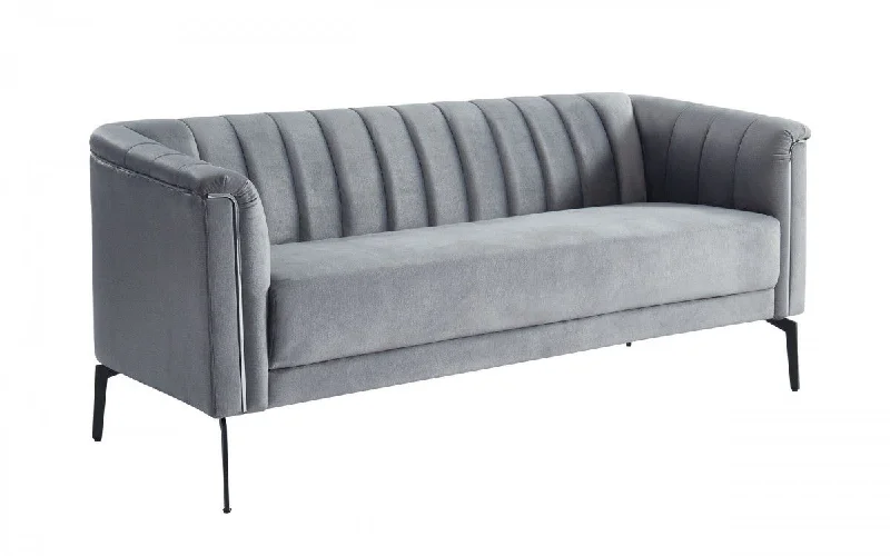 Sofa with freestanding style-Sofa - Gray / Silver