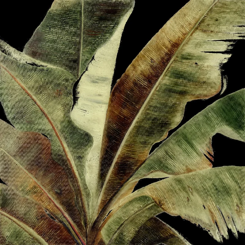 Wall Decor with bold designs-Uraba Palm On Black I By Patricia Pinto - Green